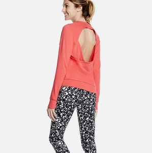 Fabletics Ginger Pullover workout top in Coral